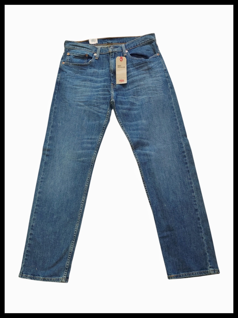 Levi's Blue 505 Stretch Regular Jeans 34x32 - Picture 2 of 5